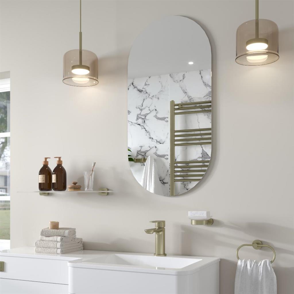 Verzino 1000 x 500 Oval Plain Mirror - Eastbrook