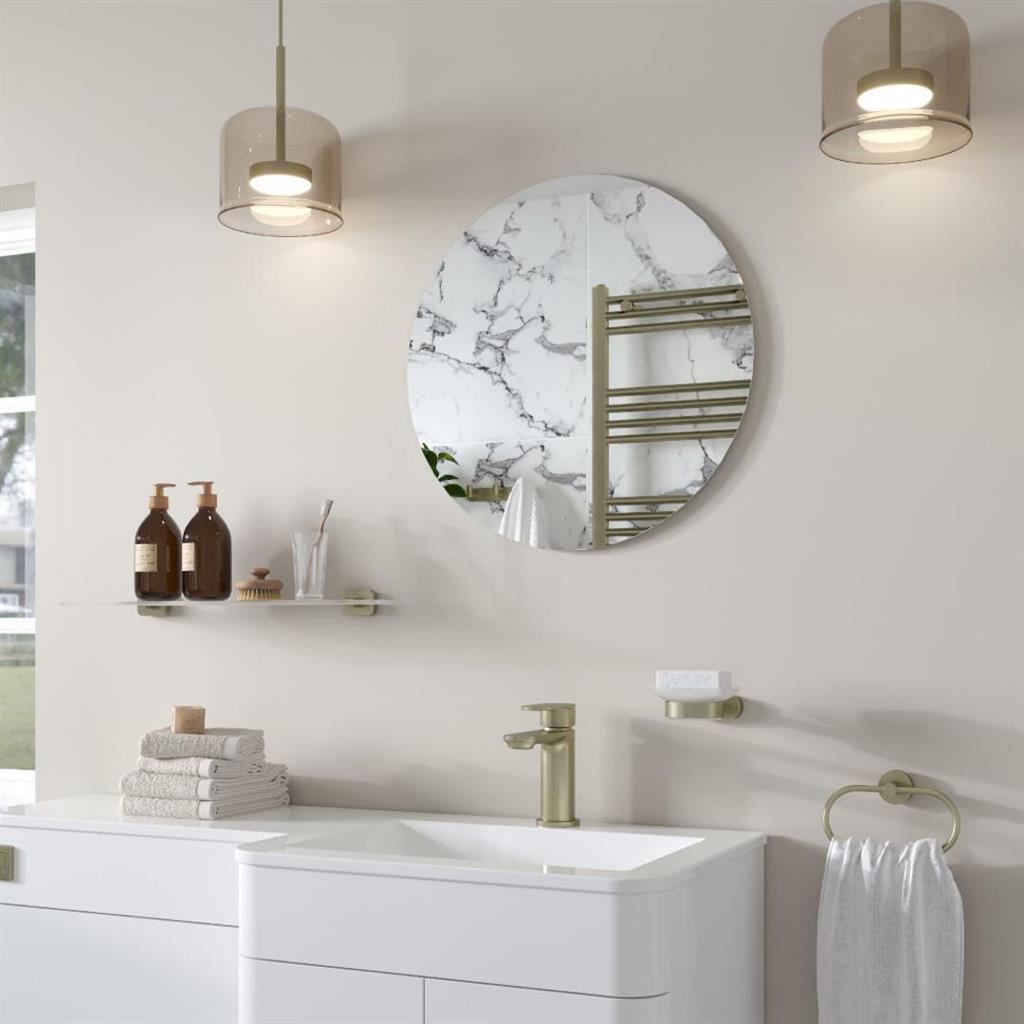 Verzino 600 x 600 Round Plain Mirror - Eastbrook