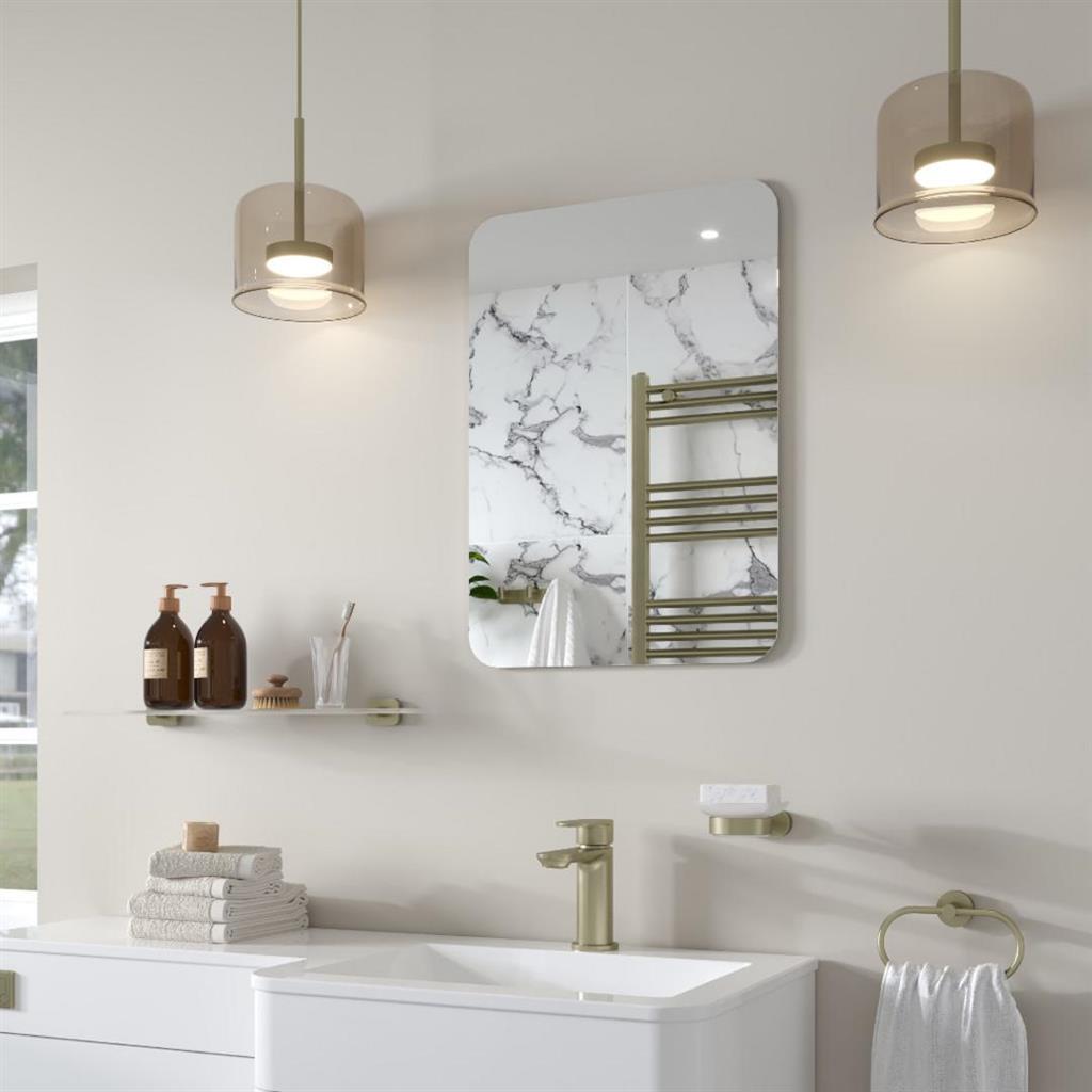 Verzino 700 x 500 Square Plain Mirror - Eastbrook